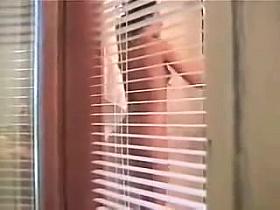 Fake window shower voyeur