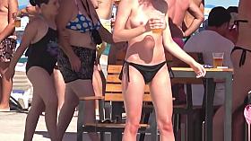 Hot Ass Big Tits Bikini and Topless Sexy Teens Beach Voyeur