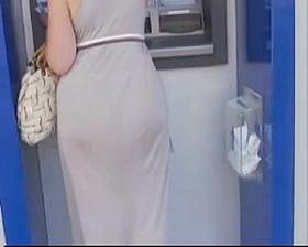 In front of the ATM