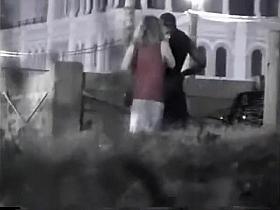 Voyeur Spy Camera Interracial Couple Fucking in Public Park