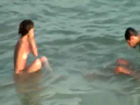 Blowjob in water and fuck on shore