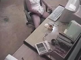 Hidden Security Spy Cam Caught Office Girl Masturbating