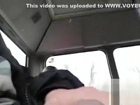 Jerking on the bus and filming the action