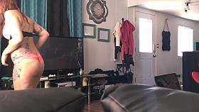 Teen Roommate SPIED Cleaning the house in Bra and Panties (AMAZING ASS)