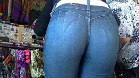 Candid Jeans Booty