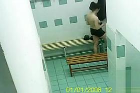 Sporty girls caught on video in the female shower room