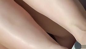 Transparent panties on her sweet vagina