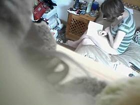 My friend's mom caught masturbating on hidden camera