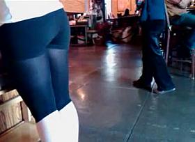 Candid Dancer Booty In Spandex