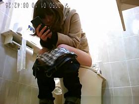Japanese women caught by hidden spy cam in toilet