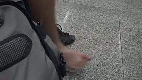 Candid Sexy Asians Feet and Legs at Airport