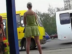 Tight ass looks good even in a skirt