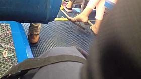 Candid Flip Flop Feet on the Bus