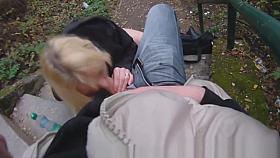 Real teen fucked outdoors and jizzed on tits
