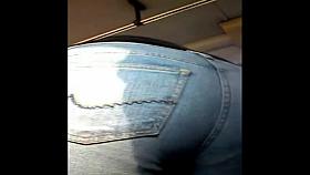 Beautiful buttocks on the bus