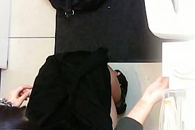 Hidden cam voyeur video with amateur ass on the toilet