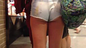 Short Shorts- Stained butt