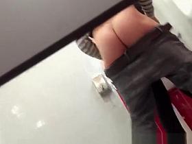 Blowjob and fuck in public toilet