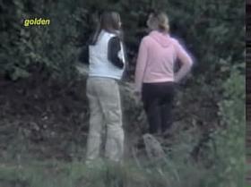 Amateur pissing women were caught on the cam outdoor