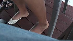 Foot show of 26 year old girl