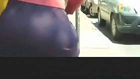 Big butt on street