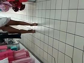 Hot exhibitionist wife flashing in supermarket