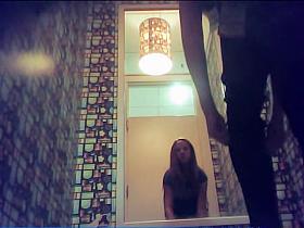 Spy cam shooting girls hot reflection in the dressing room
