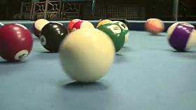 Naked babes play a game of competitive pool
