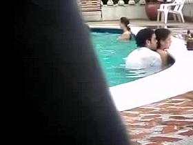 Couple has sex in public pool