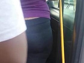 candid bus stop booty