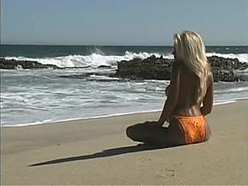 Perfect tits blond naked in public outdoors by the water part 1