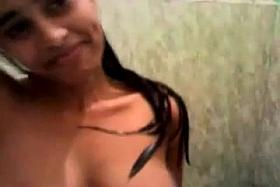 Adorable Thick Indian Hotty films herself Showering