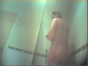 totally unaware of being on camera in the shower small tits