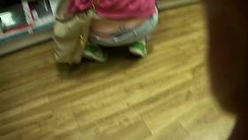 Hipster girl's thong whale tail