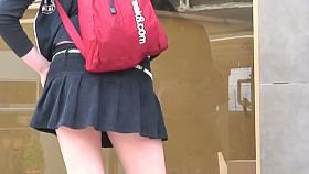 Sexy video up a teenage girls short skirt