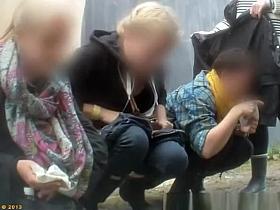 Group of teens secretly filmed pissing in public