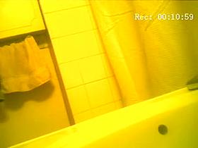 Hidden shower cam vid of a brunette