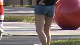 Candid Ass in short tight shorts 4