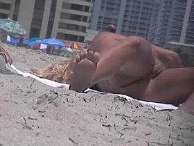 Nude Beach Blonde Big Tits Voyeur