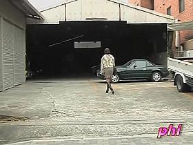 Asian business lady got skirt sharked while going for a car
