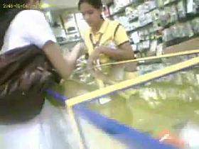 boso voyeur teen girl upskirt on a store