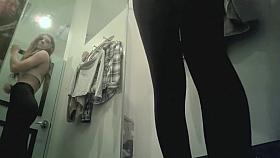 Bottomless girl caught in fitting room