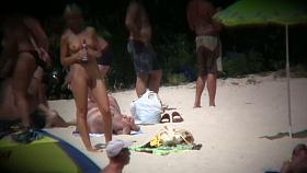 Beach movie of some amazing hot babes in swimsuits