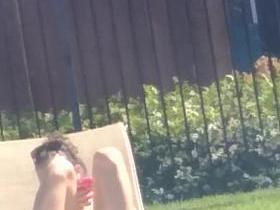 Poolside swimming sunbathing hidden camera