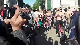 Nude bike ride down these European streets
