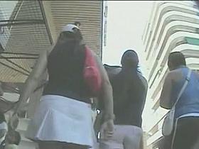 Voyeur video quick white chick in a white skirt and pretty ass