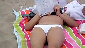 Beach bikini cameltoe