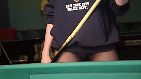 Jeny Smith playing pool