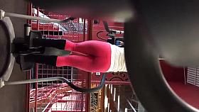 Pink spandex gym booty 2