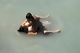 Chubby girl fucked in the water